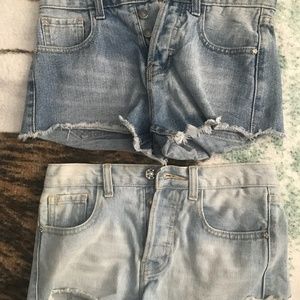 2 Pair Forever 21 Jean Shorts